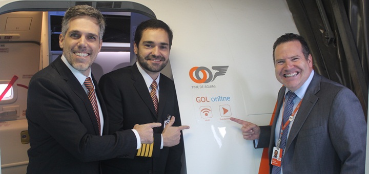 Gol realizó el primer vuelo con Internet a bordo de Latinoamérica. Imagen: Gol.