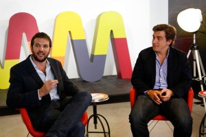 Andrés Saborido, gerente de país de Wayra, y Federico Procaccini, gerente general de MercadoLIbre Argentina