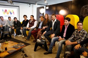 El country manager de Wayra Argentina, Andrés Saborido, durante la presentación de la nueva generación de emprendimientos tecnológicos que comienzan su aceleración. 