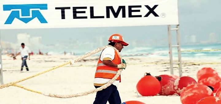 Amarre del AMX-1 en Cancún, México. Imagen: Telmex.