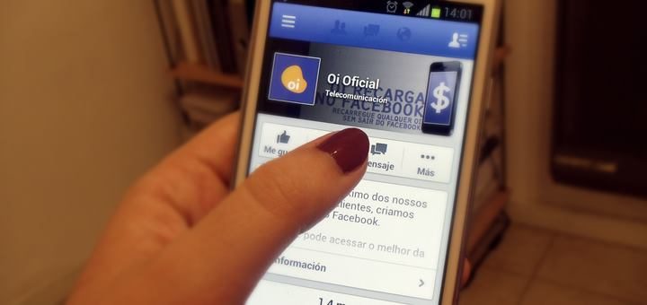 Oi lanza aplicación para recargar el móvil a través de Facebook