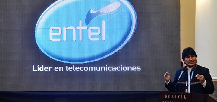 Presidente Evo Morales anuncia acuerdo entre Entel y ABE. Imagen: Entel