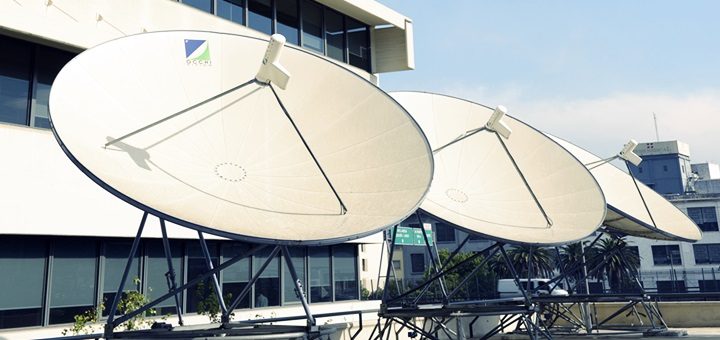Antenas en el edificio de Cablevisión Argentina. Imagen: Cablevisión.