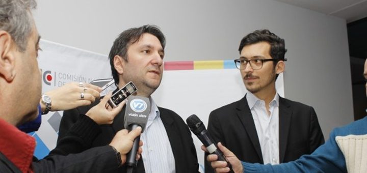 El secretario de Comunicaciones, Noberto Berner y Nicolas Karavaski, subinterventor de la CNC tras la licitación de espectro. Imagen: Secom