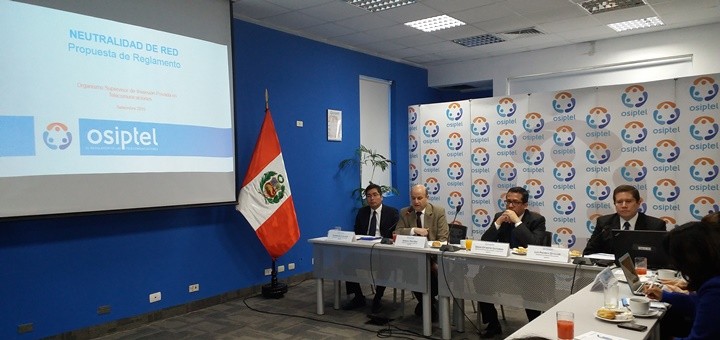 Presentación de propuesta sobre neutralidad de red. Imagen: Osiptel