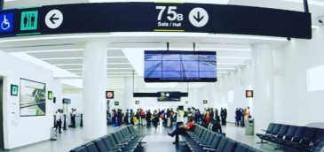 Sala 75 del aeropuerto internacional de la Ciudad de México. Imagen: SCT