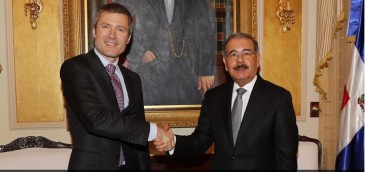 Martin Ross se reunió con el presidente Danilo Medina. Imagen: Presidencia República Dominicana.