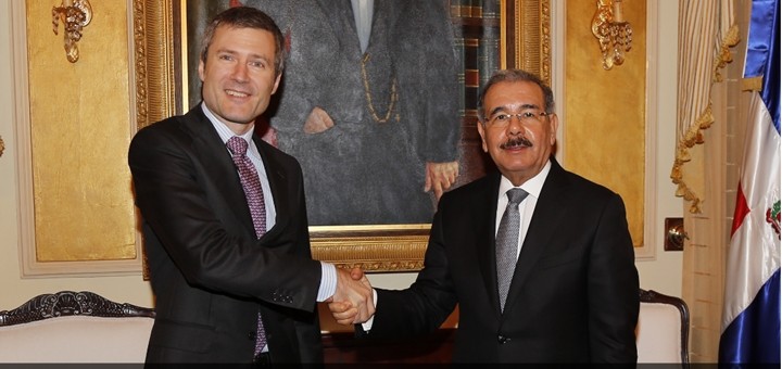 Martin Ross se reunió con el presidente Danilo Medina. Imagen: Presidencia República Dominicana.