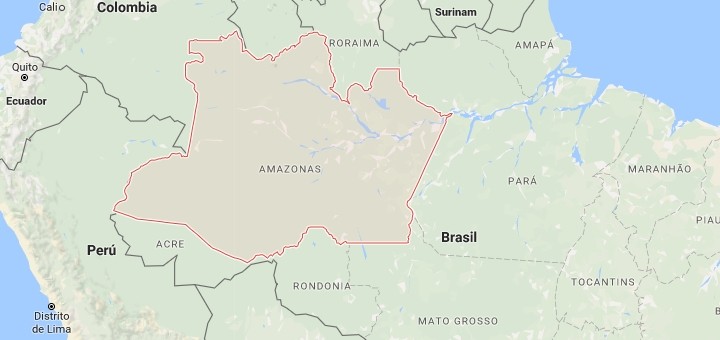 Amazonas, Brasil. Imagen: Google Maps.