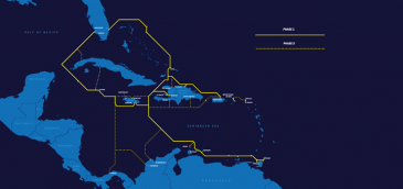 Cable Submarino para el Caribe. Imagen: Deep Blue Cable.