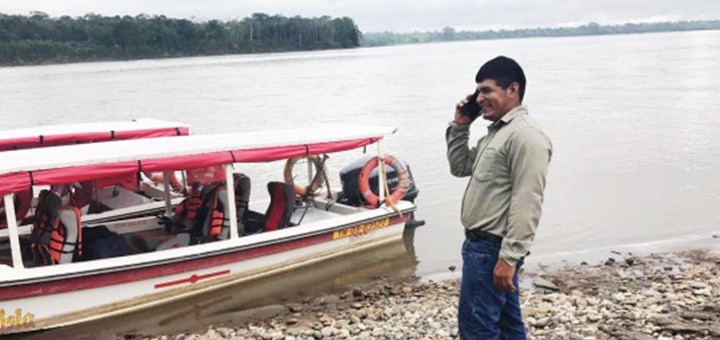 Servicio móvil en Amazonia. Imagen: CNT.