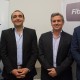 Alejandro Grisoni, Jefe de Producto de FiberCorp; Augusto Bainotti, Country Manager para Argentina de ESET Latinoamérica; Ignacio Ardohain, Gerente Comercial de FiberCorp y Federico Perez Acquisto, Gerente General de ESET Latinoamérica.