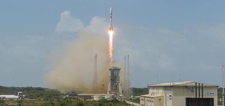 Lanzamiento de satélites MEO de SES. Imagen: SES.