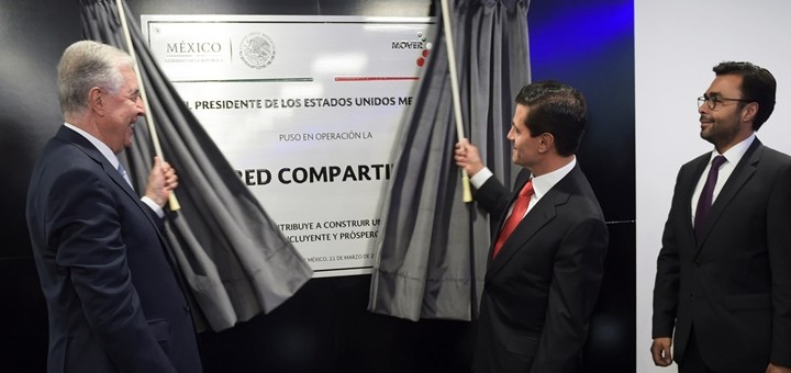 Peña Nieto puso en marcha la Red Compartida. Imagen: Gobierno de México.