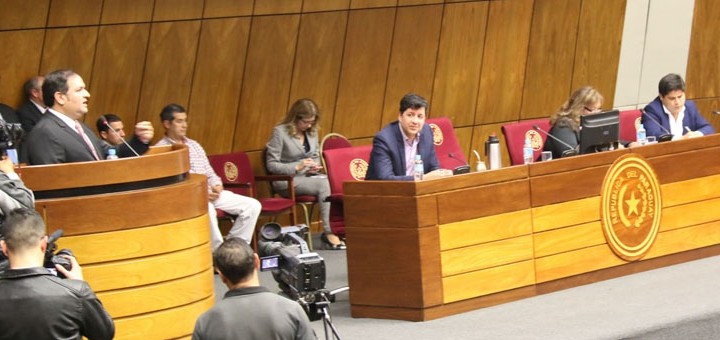 Samaniego defiende el proyecto en audiencia pública. Imagen: Diputados de Paraguay.