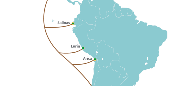 Mistral, el cable de fibra óptica submarina de Telexius, llegó a Chile