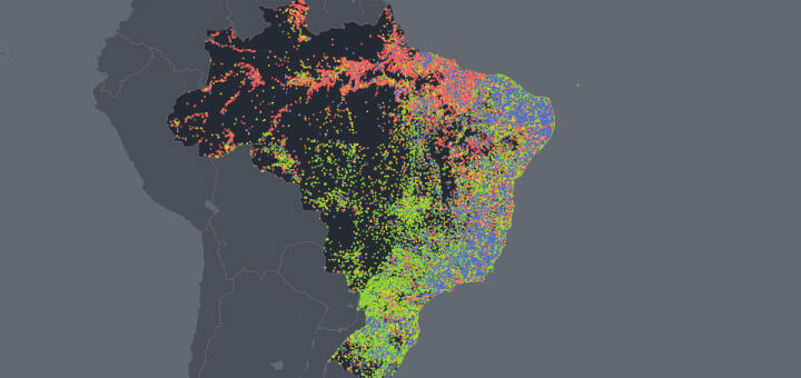 El mapeo de la conectividad de la UIT en Brasil exhibe un tendido de 123.760 kilómetros de fibra