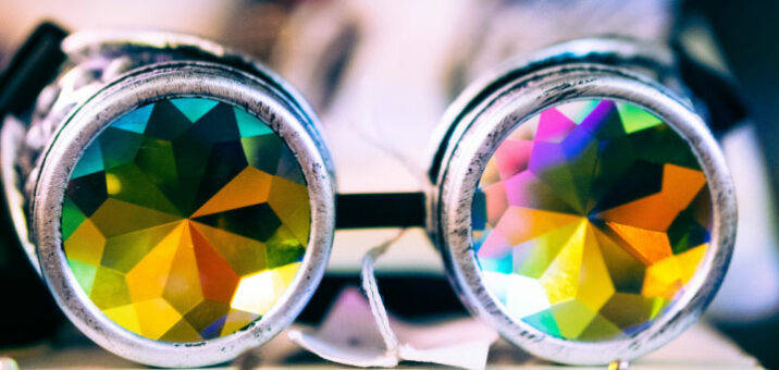 Caleidoscopio, anteojos, colores