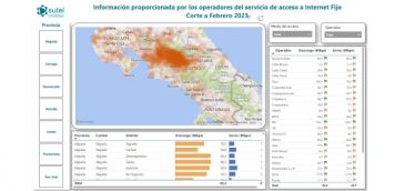 La Sutel desarrolló un mapa interactivo de la conectividad en Costa Rica